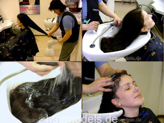 h056 Madeleine XXL hair 1 shampooing backward salon sink