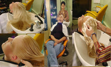 Laden Sie das Bild in den Galerie-Viewer, h075 Meike long blonde hair shampooing and wet set