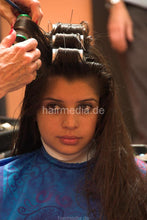 将图片加载到图库查看器，6069 Tayla 3 vintage classic wet set Hannover salon metal rollers and hairnet
