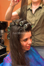 将图片加载到图库查看器，6069 Tayla 3 vintage classic wet set Hannover salon metal rollers and hairnet