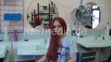 Load image into Gallery viewer, 350 Helena redhead by SandraS backward salon shampooing in large square bowl