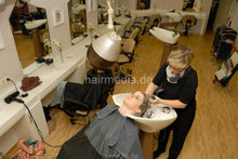 Load image into Gallery viewer, 6178 AndreaW 1 teen backward salon hairwash brown hair