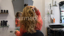 Cargar imagen en el visor de la galería, 9086 JuliaZ summerdress shampooing thick teen hair by salon barberette backward manner