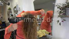 Cargar imagen en el visor de la galería, 9086 JuliaZ summerdress shampooing thick teen hair by salon barberette backward manner