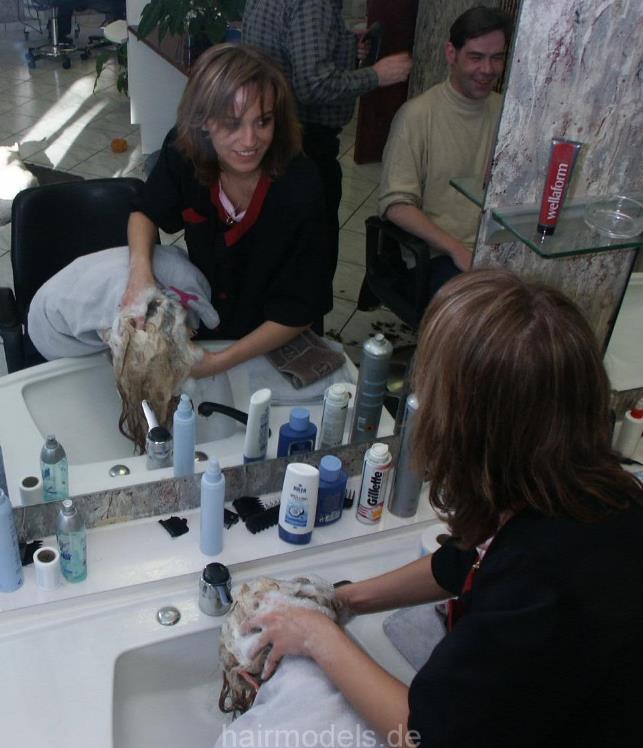 639 Annika 1 teen forward shampoo by barberette in public barbershop