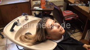 361 KristinaB 1 backward shampooing by VanessaDG blond barberettes hair in vintage Frankfurt salon