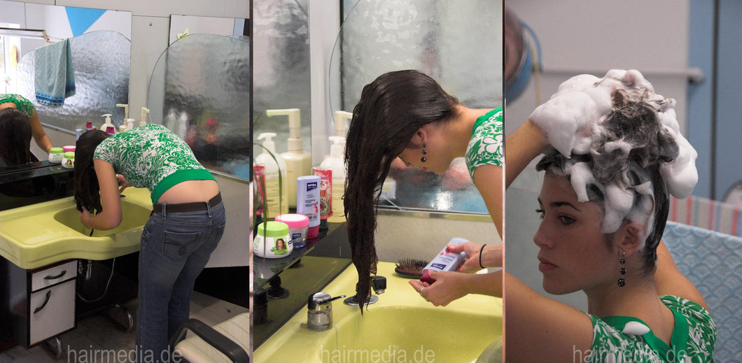 959 Leandra 2 self forward shampoo hairwash in salon at forward bowl