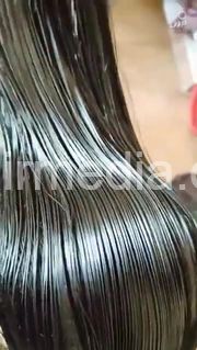 9149 long black hair combing of my friend