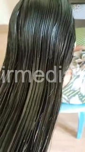 9149 long black hair combing of my friend