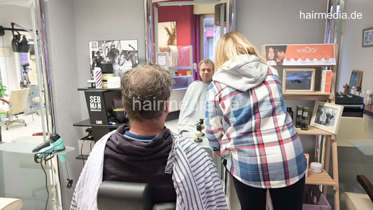 1168 barberette Justyna male client 2 haircut