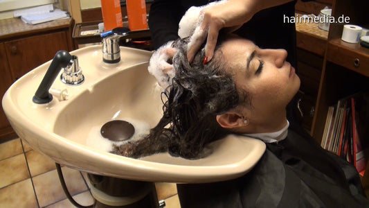 361 MarikaD 1 backward shampooing with long red nails by VanessaDG