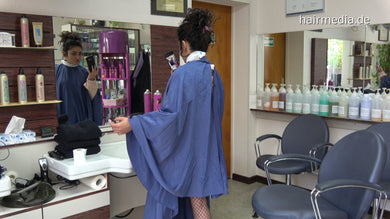 1045 Melisa self caping session barberette in vintage barbershop