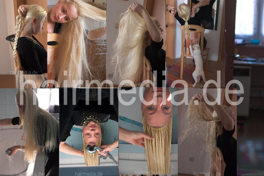 196 NicoleL xxl blonde hair play brush braid shampoo