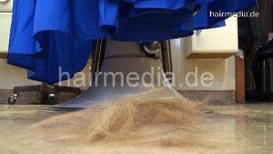 8141 OlgaO 1 drycut dry hair cut by senior barberette in barbershop