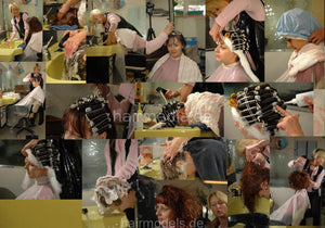 736 ClaudiaB shampoo and strong perm (faked perm, small rod wet set)   DVD