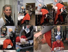 Load image into Gallery viewer, 6068 ViktoriaS forward salon shampooing by mature barberette in RSK apron