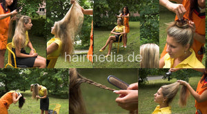 197 StefanieL 1 brushing longhair blonde outdoor by AnjaS