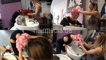 Cargar imagen en el visor de la galería, 9067 Part 03 Kia forward shampooing in backward bowl in salon by barberette