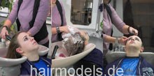 Charger l&#39;image dans la galerie, 8042 LauraW shampoo in blue pvc shampoocape