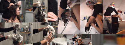 9105 Homeoffice - Marinela by AlisaF shampoo into dry hair technique