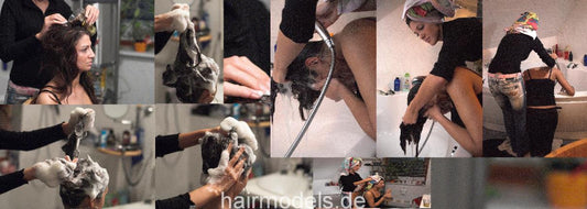 9105 Homeoffice - Marinela by AlisaF shampoo into dry hair technique