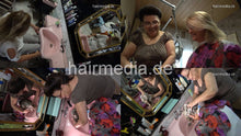 Charger l&#39;image dans la galerie, 6302 MarikaS 2a forward shampoo hairwash by mature barberette in pink bowl