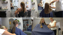 Load image into Gallery viewer, 6191 25 AlinaK teen long blonde thick hair dry haircut in Berlin salon