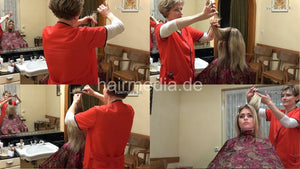 8150 MariaK by OlgaS 2 dry cut haircut in red apron by colleauge