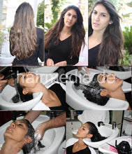 Cargar imagen en el visor de la galería, b021 Italy Manuela 1 longhair by barber backward salon shampoobowl hairwash
