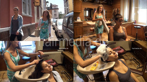 9059 01 barberette Aylin thick long hair by KristinaB backward salon hairwash