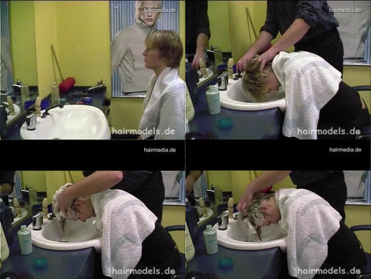 h070 ClaudiaL 4 strong forward shampoo hairwash by barber 8 min video for download
