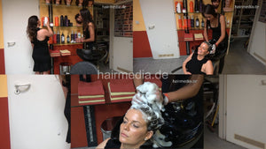 377 ValentinaDG by TanjaK in leatherpants salon backward hairwash