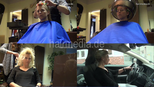 1021 SabrinaF wet set blonde hair combout vintage style