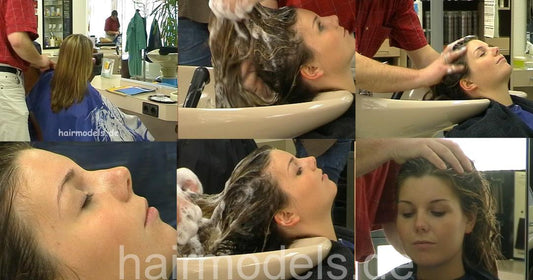 332 RE ChristinaR barberette in the bowl by barber backward hair shampoo