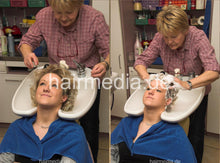 Cargar imagen en el visor de la galería, 6115 Barberette MelissaHae 3 wash fresh styled hair salon backward shampooing by boss