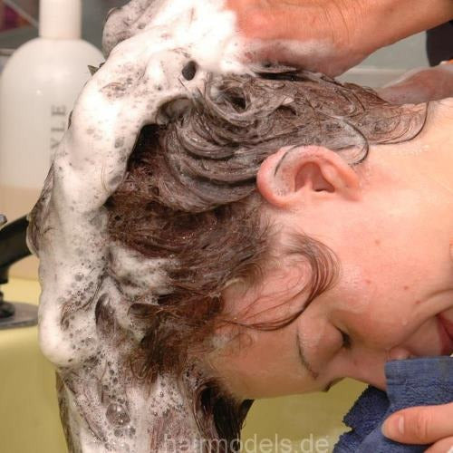 719 Tina 2nd wash forward manner fresh permed hair