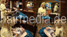 Load image into Gallery viewer, 6158 Aylin 1b backward salon shampooing in heavy pvc shampoocape by Dzaklina in fresh curls