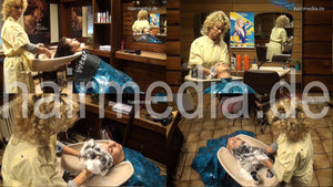 6158 Aylin 1b backward salon shampooing in heavy pvc shampoocape by Dzaklina in fresh curls