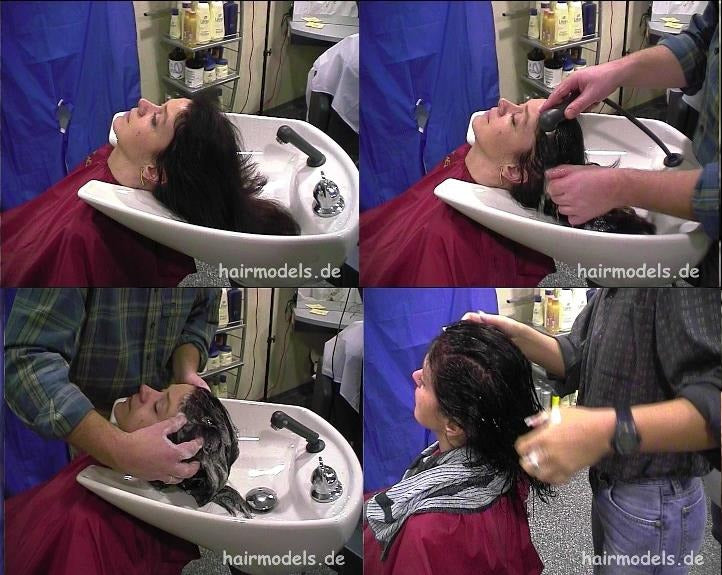 346 Simone backward shampooing by barber  Straelen