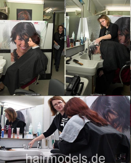 6032 Melanie 1 teen forward manner shampooing long thick hair