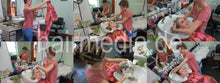 Cargar imagen en el visor de la galería, 6300 AileenR by curled JaninaZ barberette in rollers backward salon shampooing