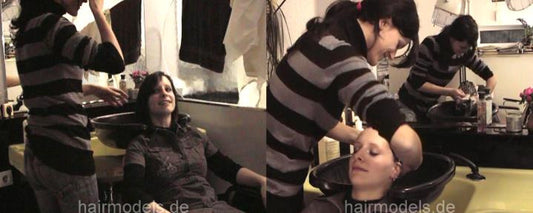330 LuiseW shampooing a friend backward in Kultsalon