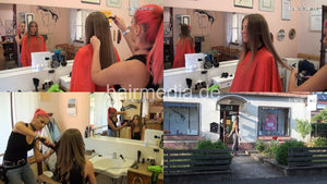 8155 Luisa 3 dry haircut clippers trim by Kia redhead barberette