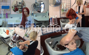 350 Helena redhead by SandraS backward salon shampooing in large square bowl