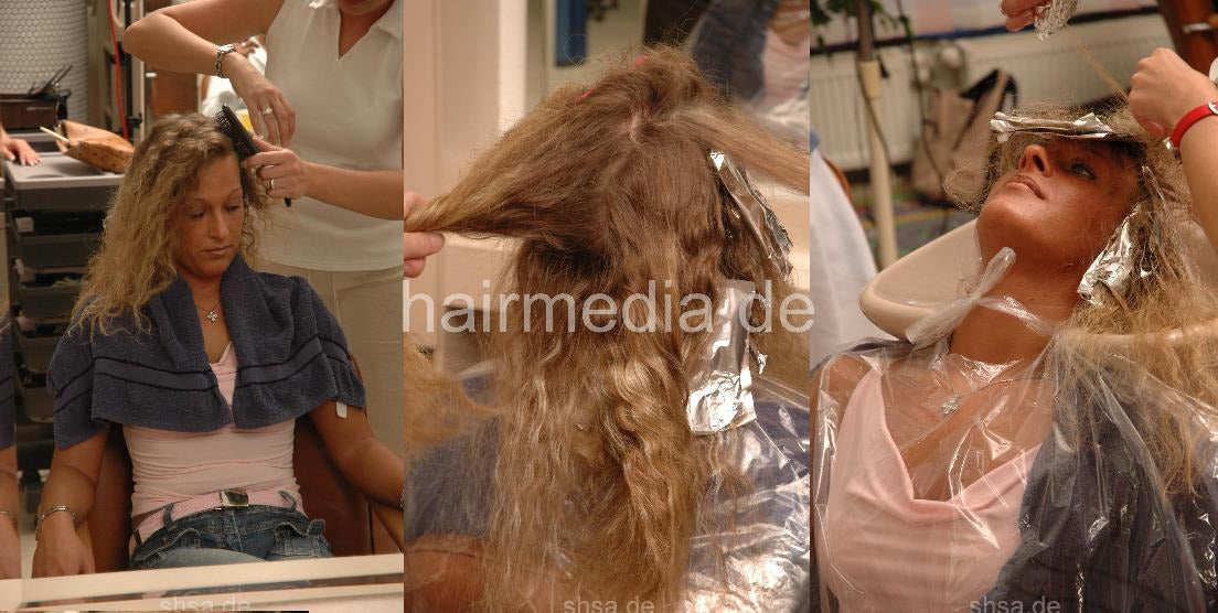 427 Dani highlights tie closure shiny transparent cape