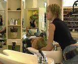 315 Petra Salon owner backward wash by student