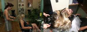 8008 1st shampooing long blond hair pre cut