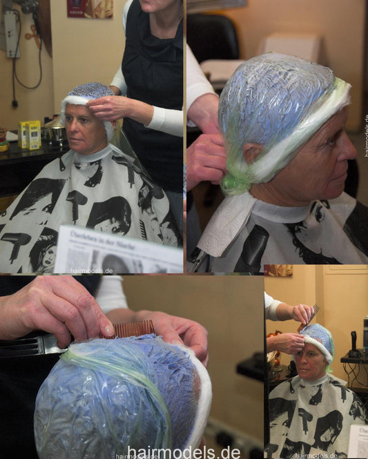 8046 2 bleaching cap short hair