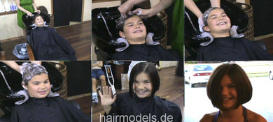 334 US Girl 4 min video for download backward salon shampooing hairwash