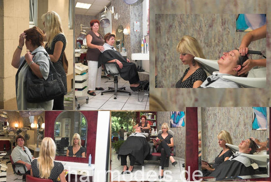 799 Karin backward shampoo hair wash before perming Karlsruhe Salon
